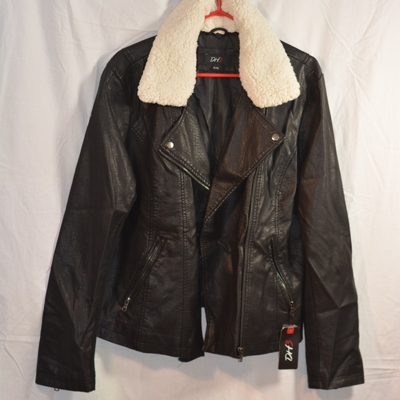 CH3 Faux Leather  Bomber Jacket SZ XLNWT - Picture 1 of 7